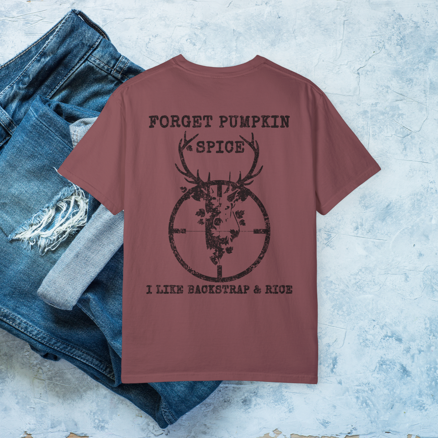 Forget Pumpkin Spice Hunting T-Shirt, Backstrap and Rice Deer Hunting Graphic Tee, Funny Fall Outdoorsman Apparel