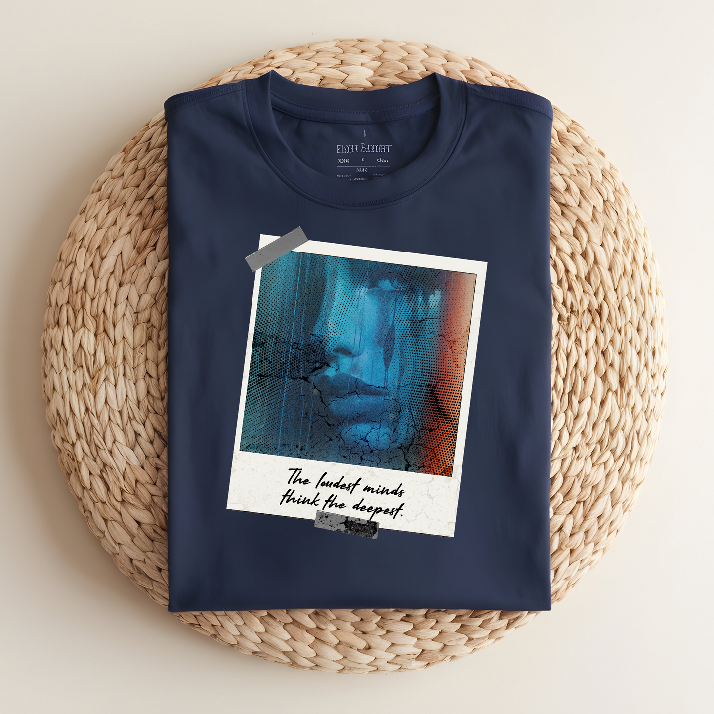 The Loudest Minds Think the Deepest T-Shirt, Abstract Polaroid Graphic Tee, Inspirational Unisex Design for Deep Thinkers, Unique and Artistic Casual Wear
