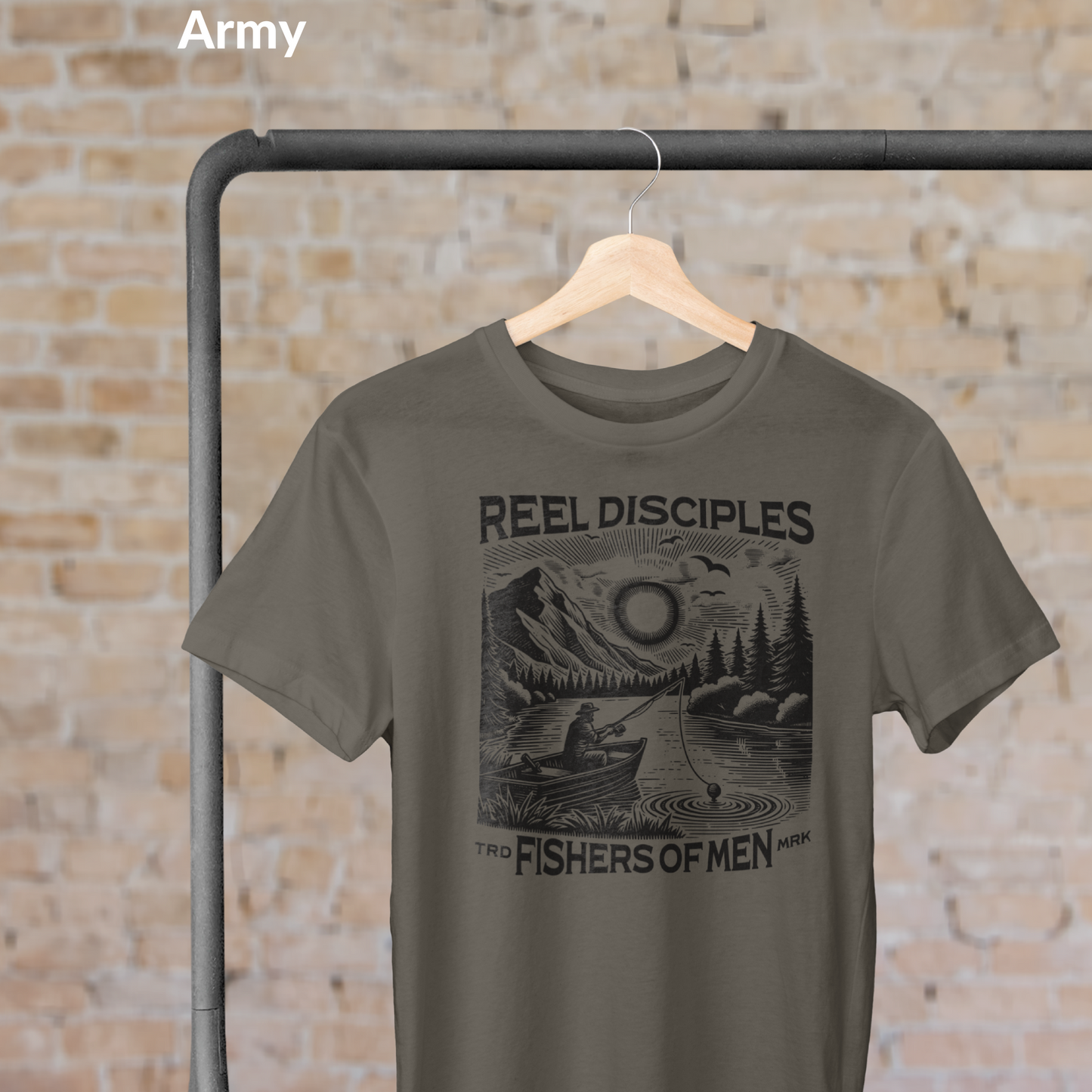 Reel Disciples Fishing Tee, Outdoorsy Gift, Fisherman Apparel, Fishers of Men Christian Tee for Outdoorsmen, Faith Based Fishing Shirt for Men
