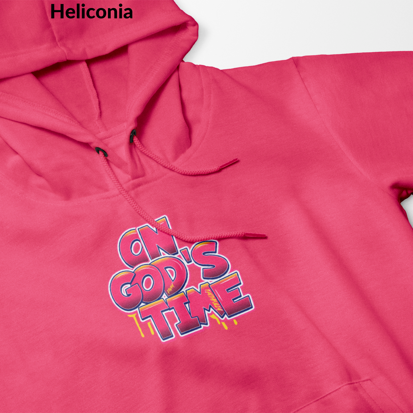 On God's Time Hoodie, Christian Graffiti Hoodie, Cozy Apparel, Faith-Based Fashion, Inspirational Clothing