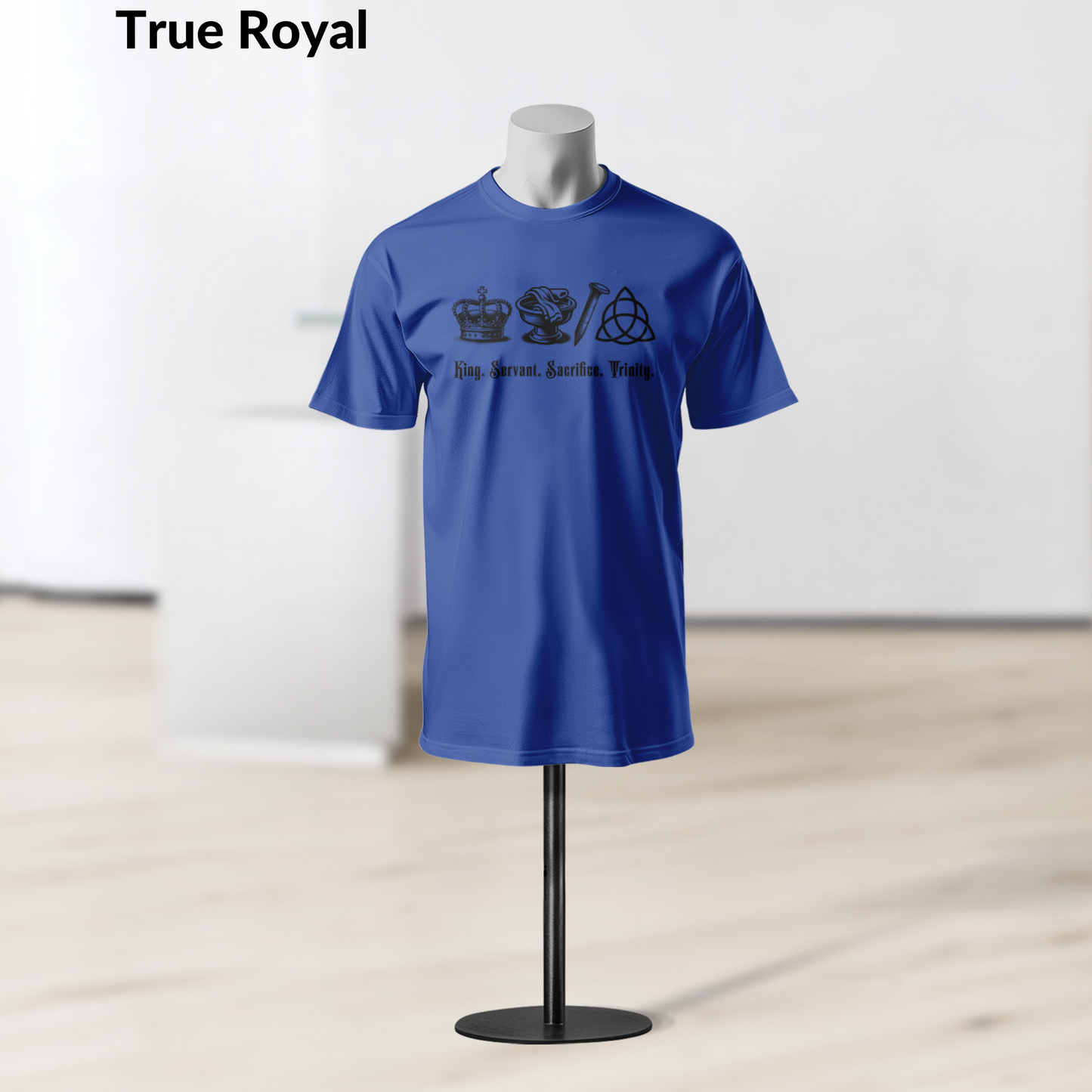 Gospel Message Tee, Christian Shirt, King Jesus, Basin & Towel, Nail, Trinity Symbol