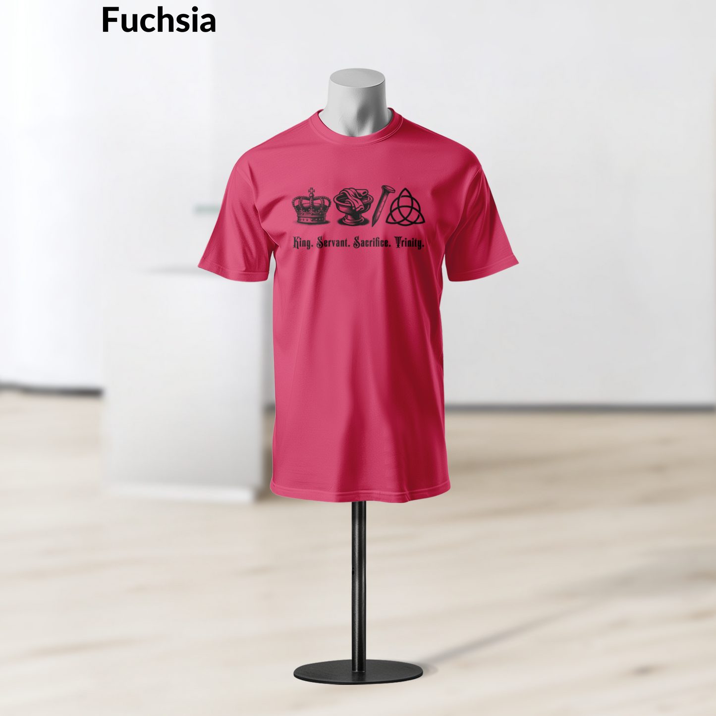Gospel Message Tee, Christian Shirt, King Jesus, Basin & Towel, Nail, Trinity Symbol