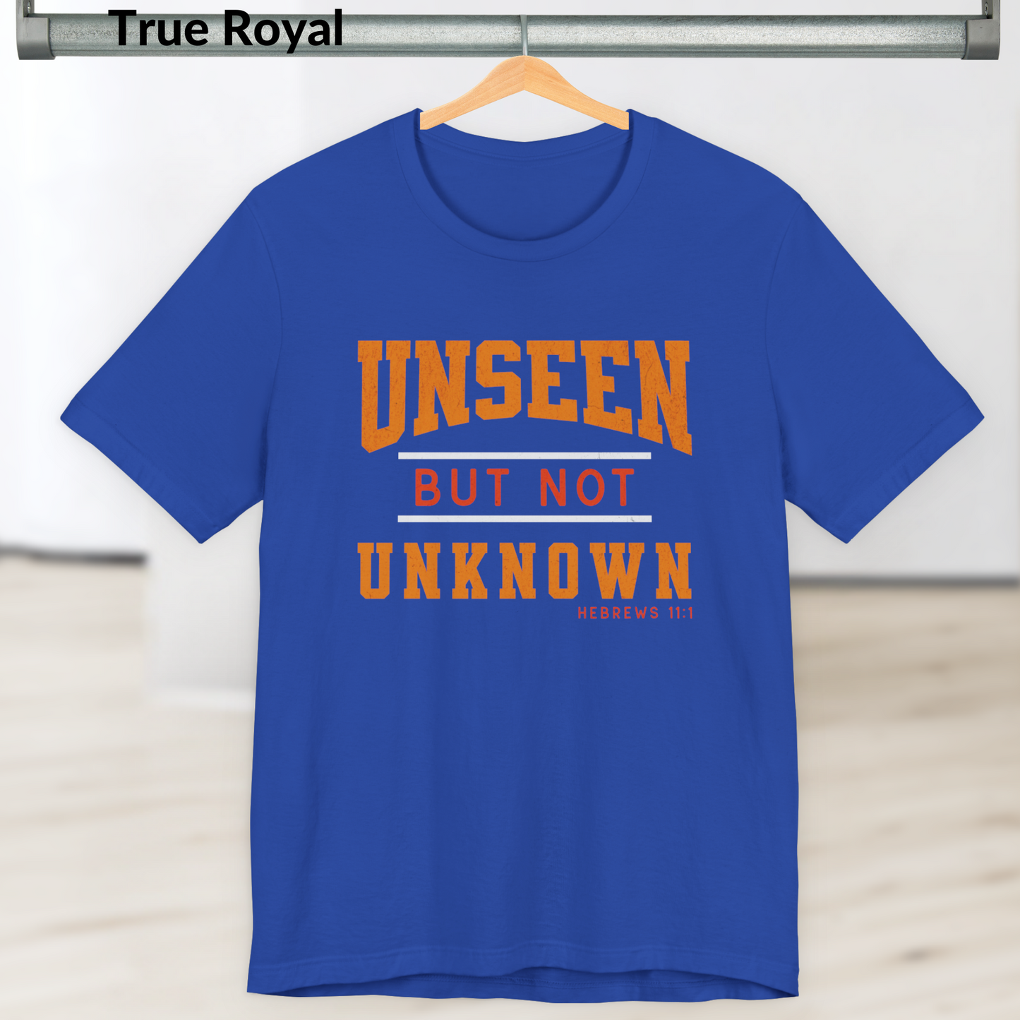 Unseen But Not Unknown Shirt, Hebrews 11:1 Christian Faith Tee, Bible Verse T-Shirt for Women & Men, Inspirational Scripture Shirt
