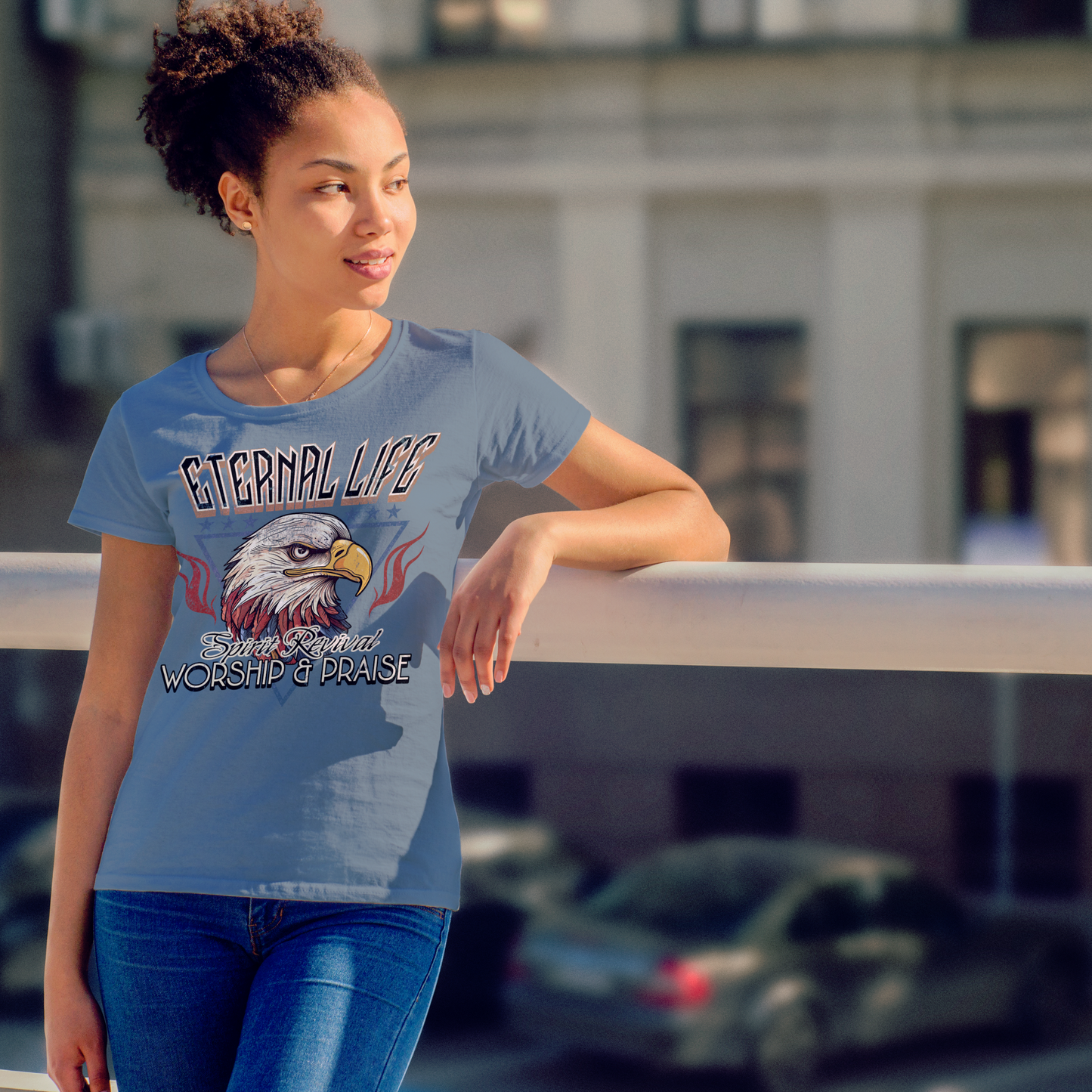 Eternal Life Spirit Revival Tee, Christian Eagle Worship Shirt, Praise & Worship T-Shirt, Bold Faith Graphic Unisex Tee, Revival Apparel