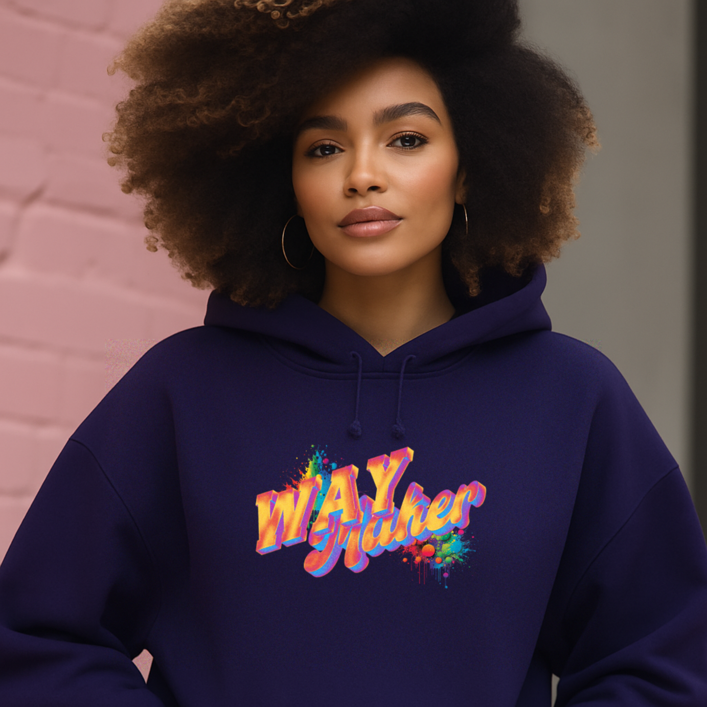 Way Maker Hoodie, Christian Graphic Hooded Sweatshirt, Colorful Faith-Based Pullover, Bible Verse Hoodie, Jesus Inspired Gift