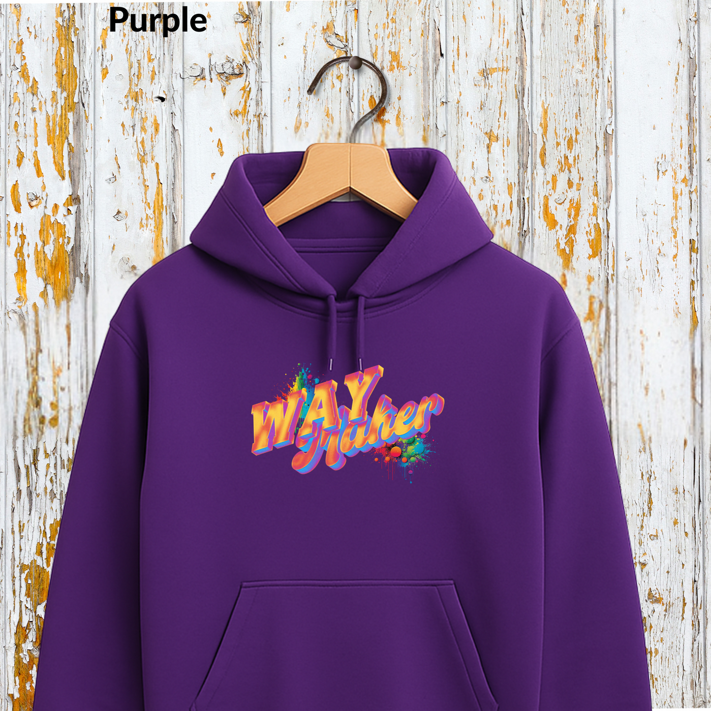 Way Maker Hoodie, Christian Graphic Hooded Sweatshirt, Colorful Faith-Based Pullover, Bible Verse Hoodie, Jesus Inspired Gift