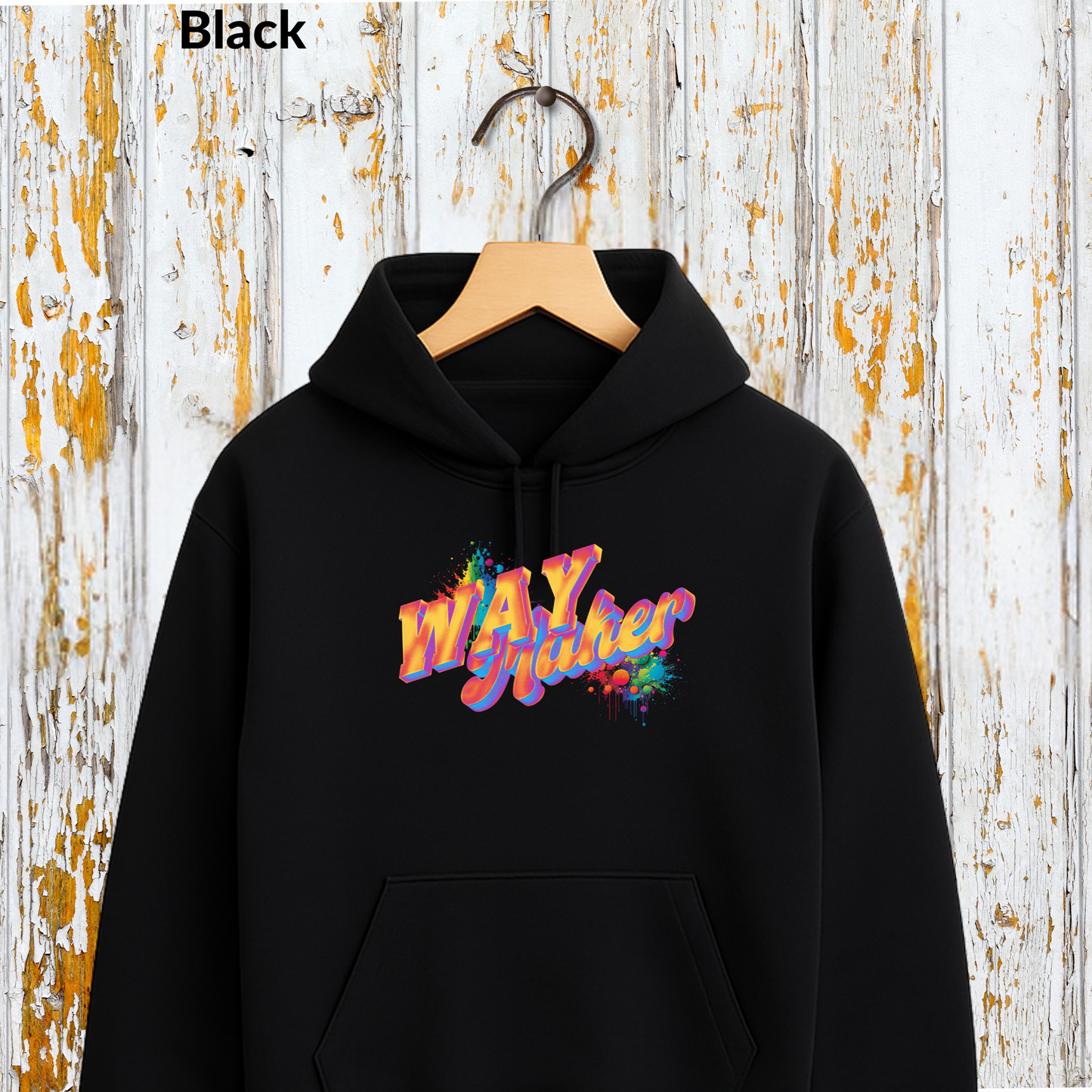 Way Maker Hoodie, Christian Graphic Hooded Sweatshirt, Colorful Faith-Based Pullover, Bible Verse Hoodie, Jesus Inspired Gift