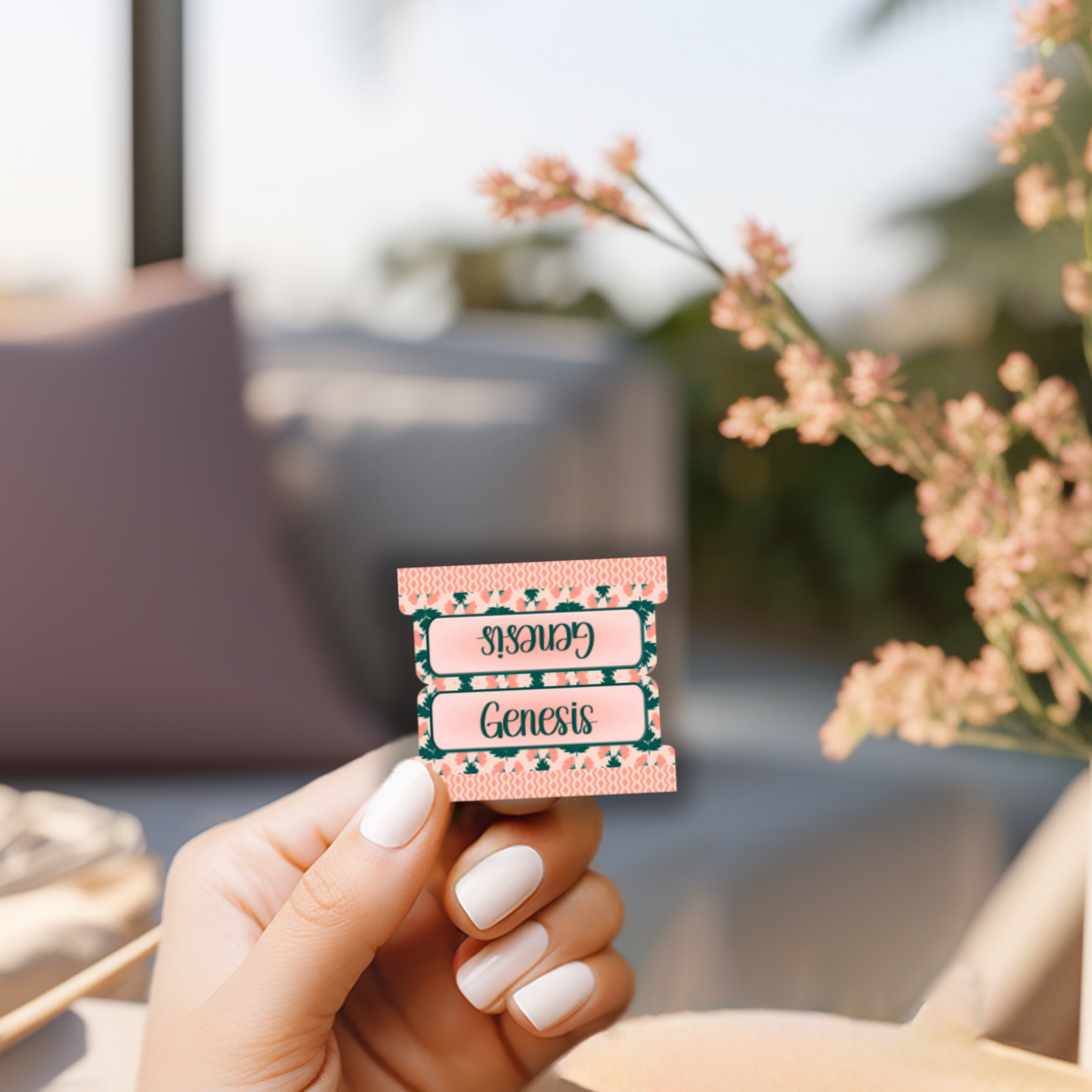 Peach Floral Bible Tabs | Bible Index Tabs for Women | Scripture Tabs for Journaling Bibles | Floral Christian Gifts