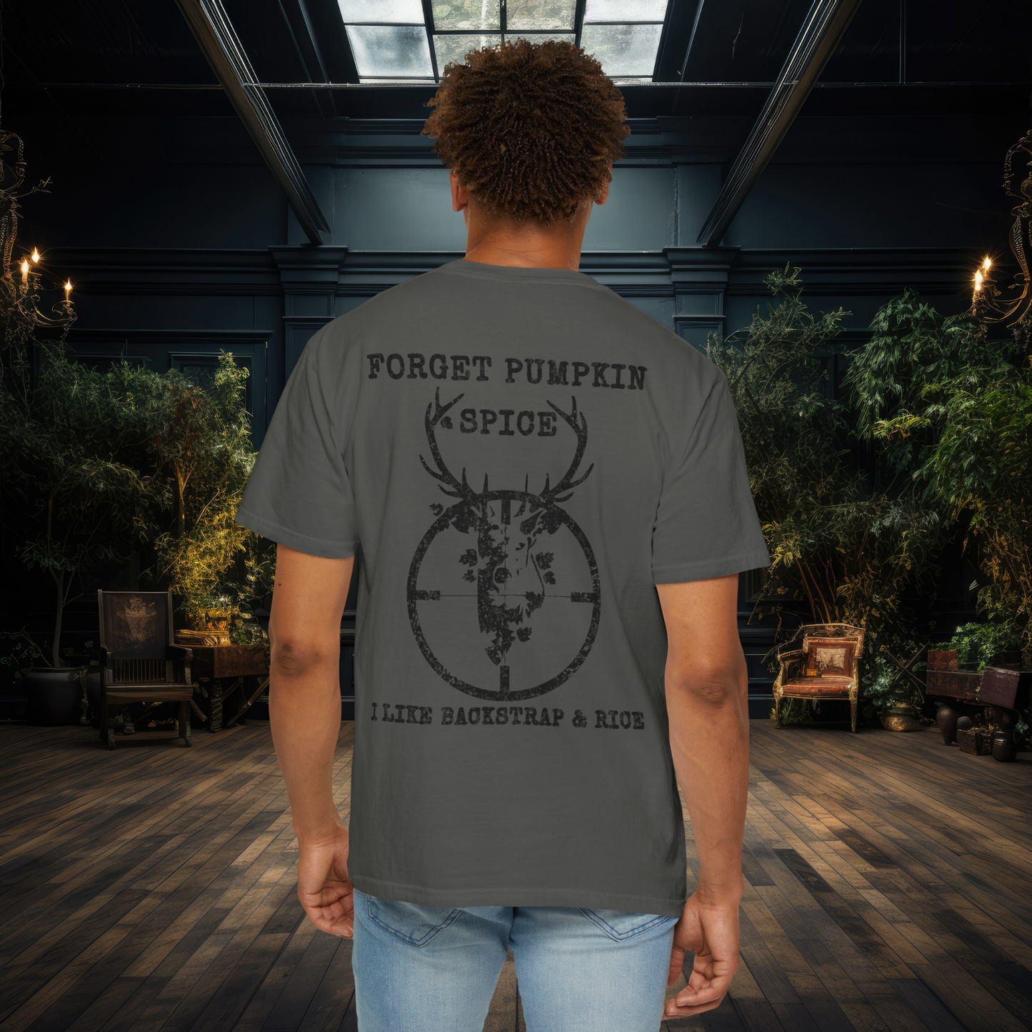 Forget Pumpkin Spice Hunting T-Shirt, Backstrap and Rice Deer Hunting Graphic Tee, Funny Fall Outdoorsman Apparel