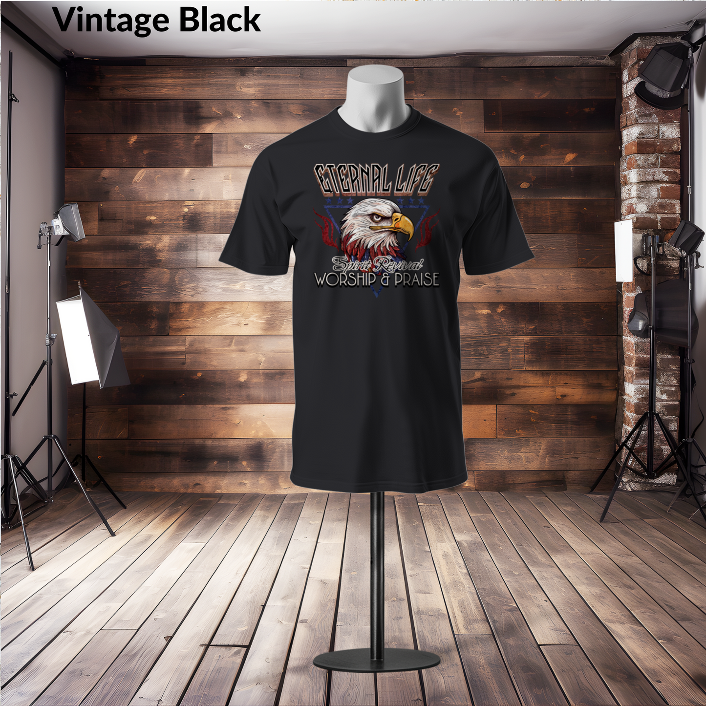 Eternal Life Spirit Revival Tee, Christian Eagle Worship Shirt, Praise & Worship T-Shirt, Bold Faith Graphic Unisex Tee, Revival Apparel