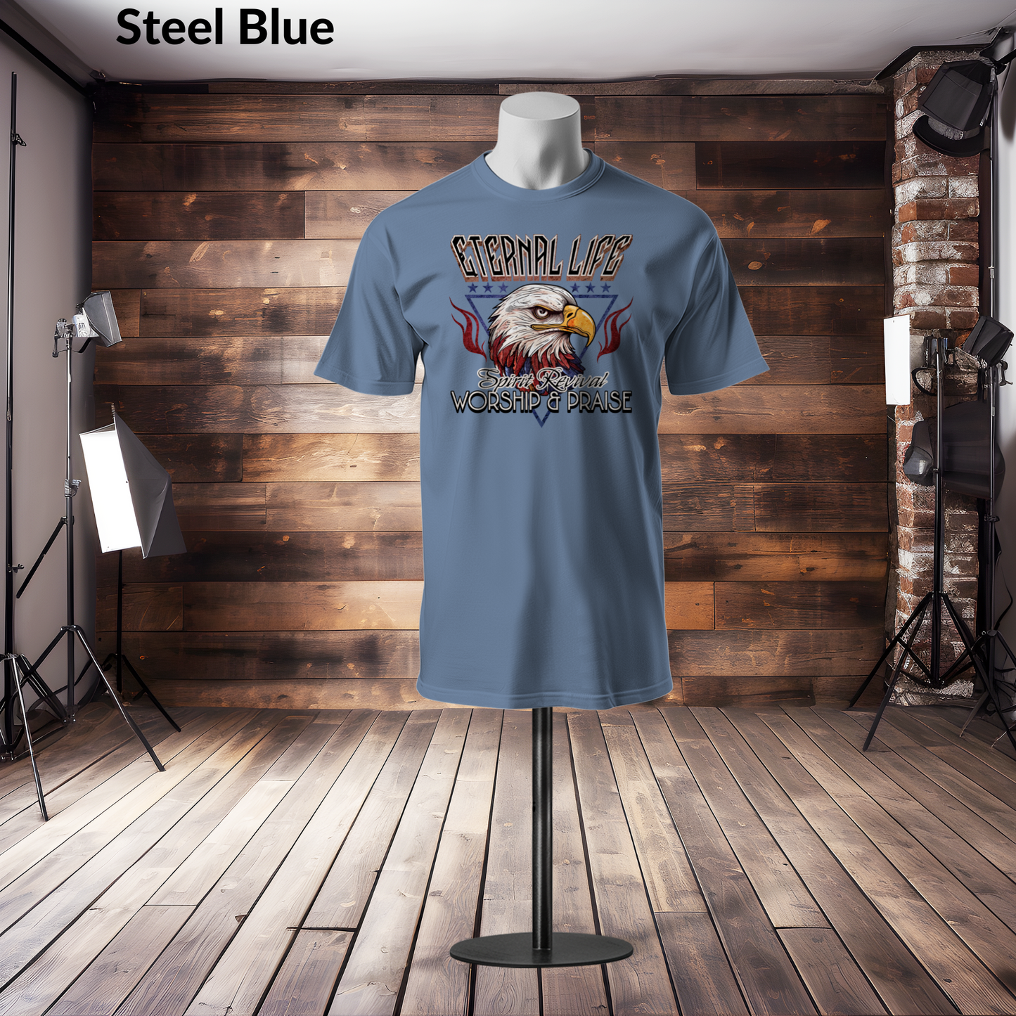 Eternal Life Spirit Revival Tee, Christian Eagle Worship Shirt, Praise & Worship T-Shirt, Bold Faith Graphic Unisex Tee, Revival Apparel
