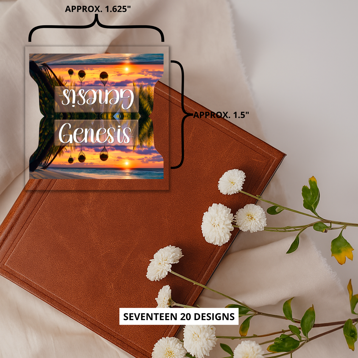 Tropical Sunset Bible Tabs, Bible Book Tabs, Scripture Divider Tabs, Sunset-Themed Bible Tabs