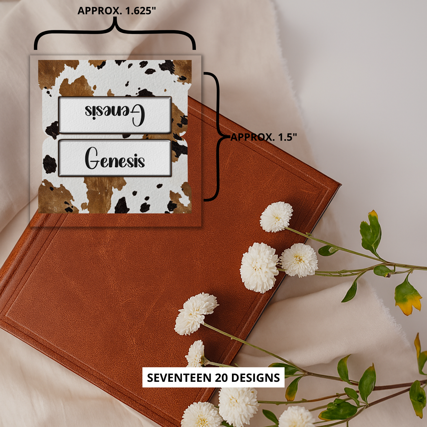 Country Western Bible Tabs, Country Inspired Bible Index Tabs, Rustic Scripture Tabs for Women & Girls