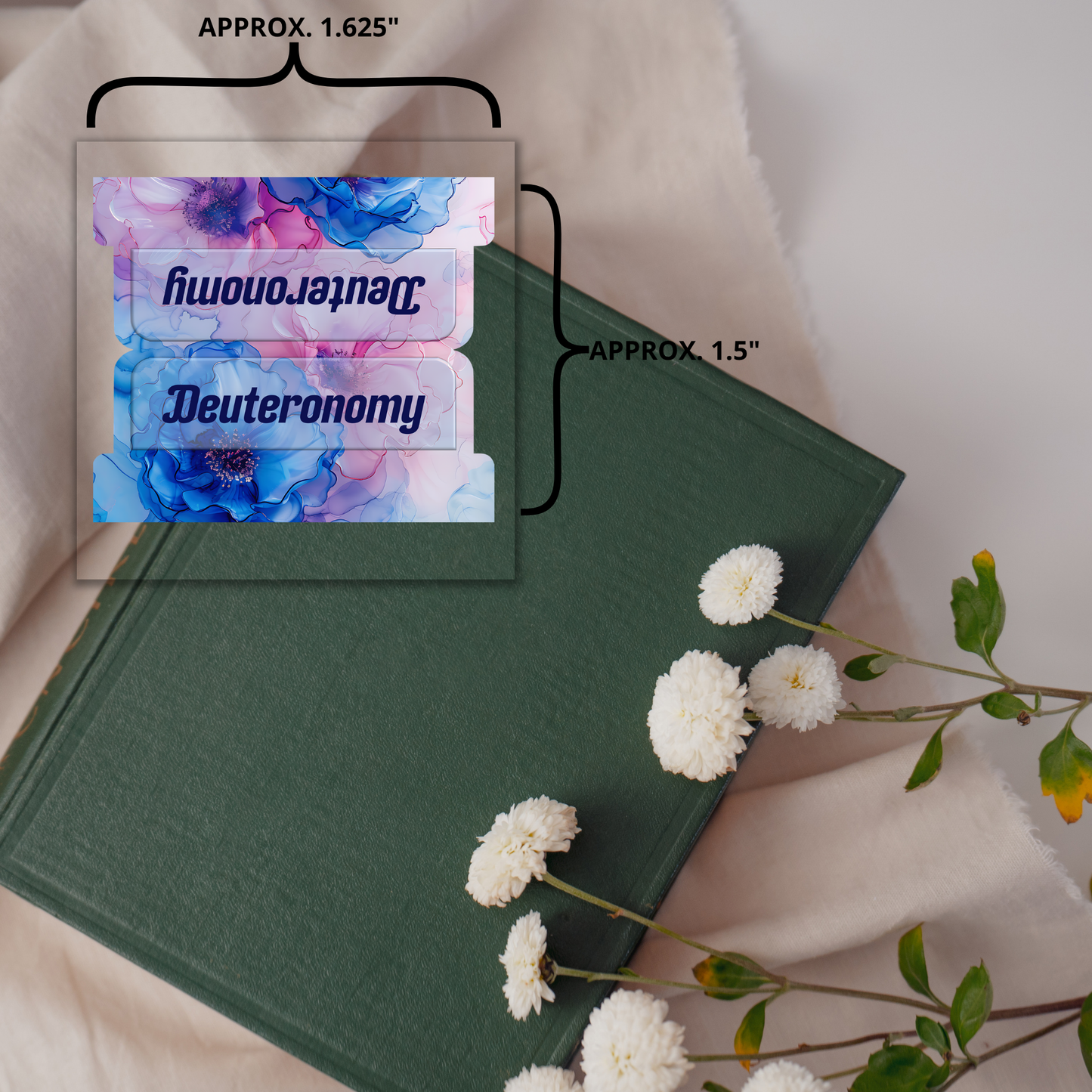 Floral Alcohol Ink Bible Tabs, Elegant Bible Book Dividers for Women, Scripture Study Accessories, Faith Gift for Her