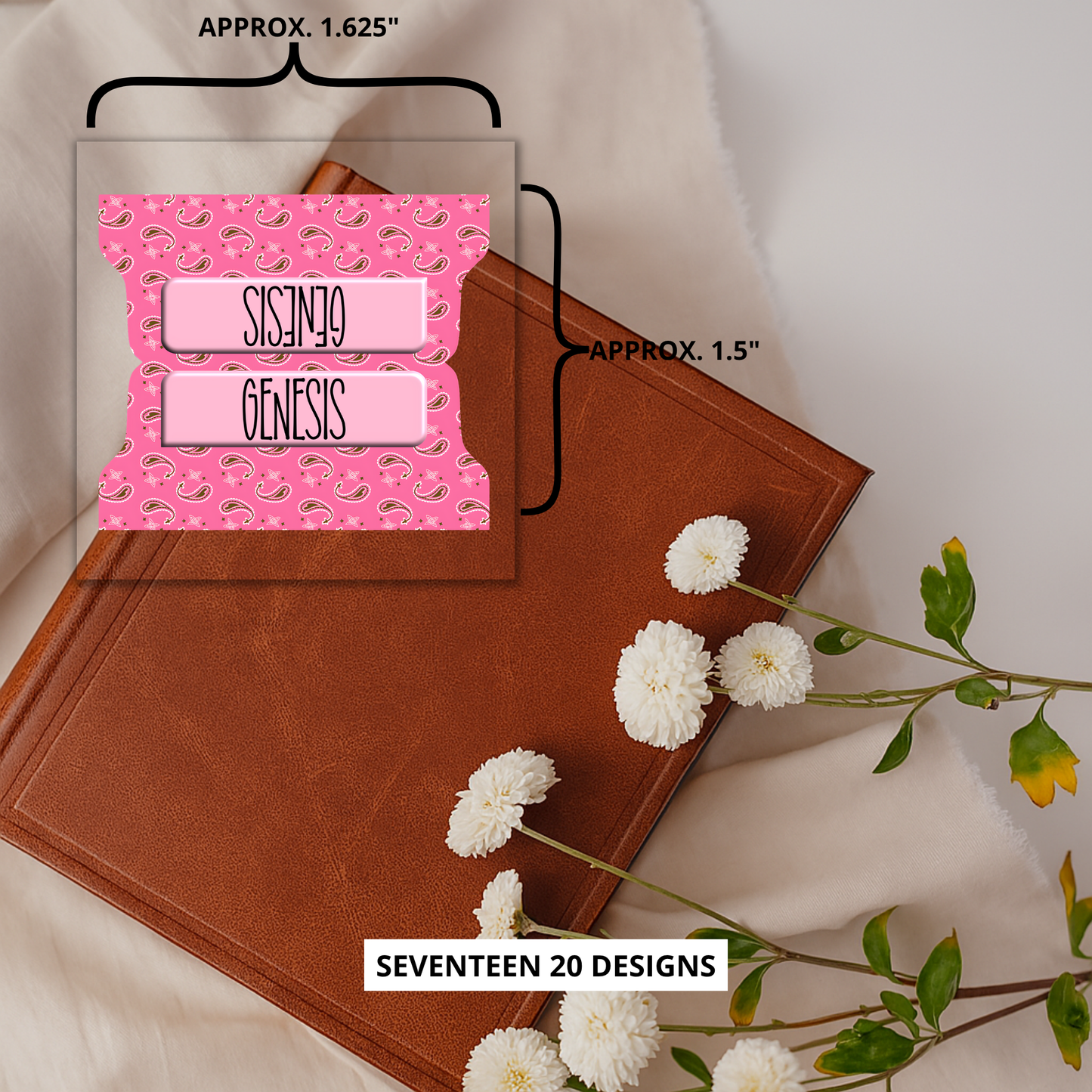 Pink Cowgirl Bible Tabs, Western Scripture Tab Set for Women & Girls, Paisley Faith Planner Accessories, Rodeo-Inspired Bible Gift