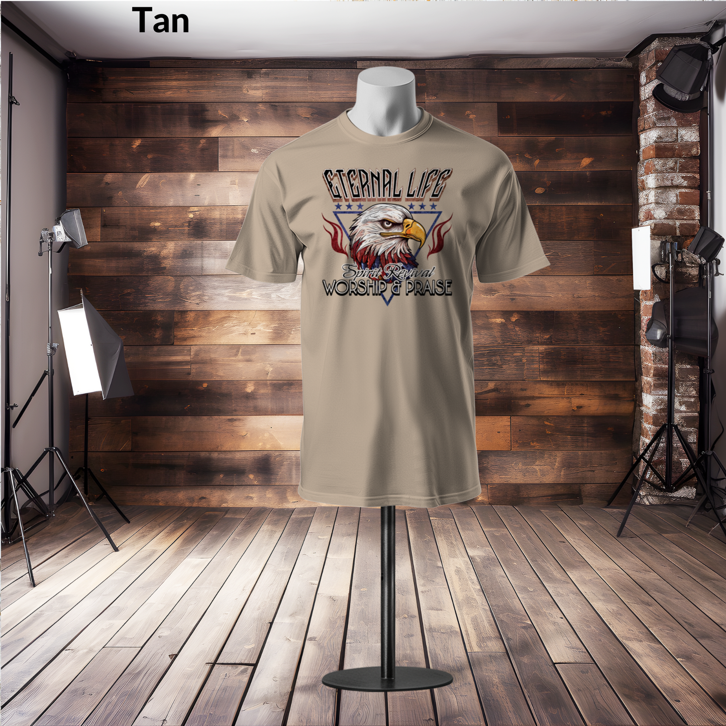 Eternal Life Spirit Revival Tee, Christian Eagle Worship Shirt, Praise & Worship T-Shirt, Bold Faith Graphic Unisex Tee, Revival Apparel