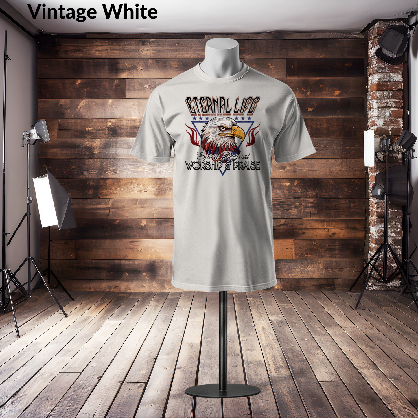 Eternal Life Spirit Revival Tee, Christian Eagle Worship Shirt, Praise & Worship T-Shirt, Bold Faith Graphic Unisex Tee, Revival Apparel