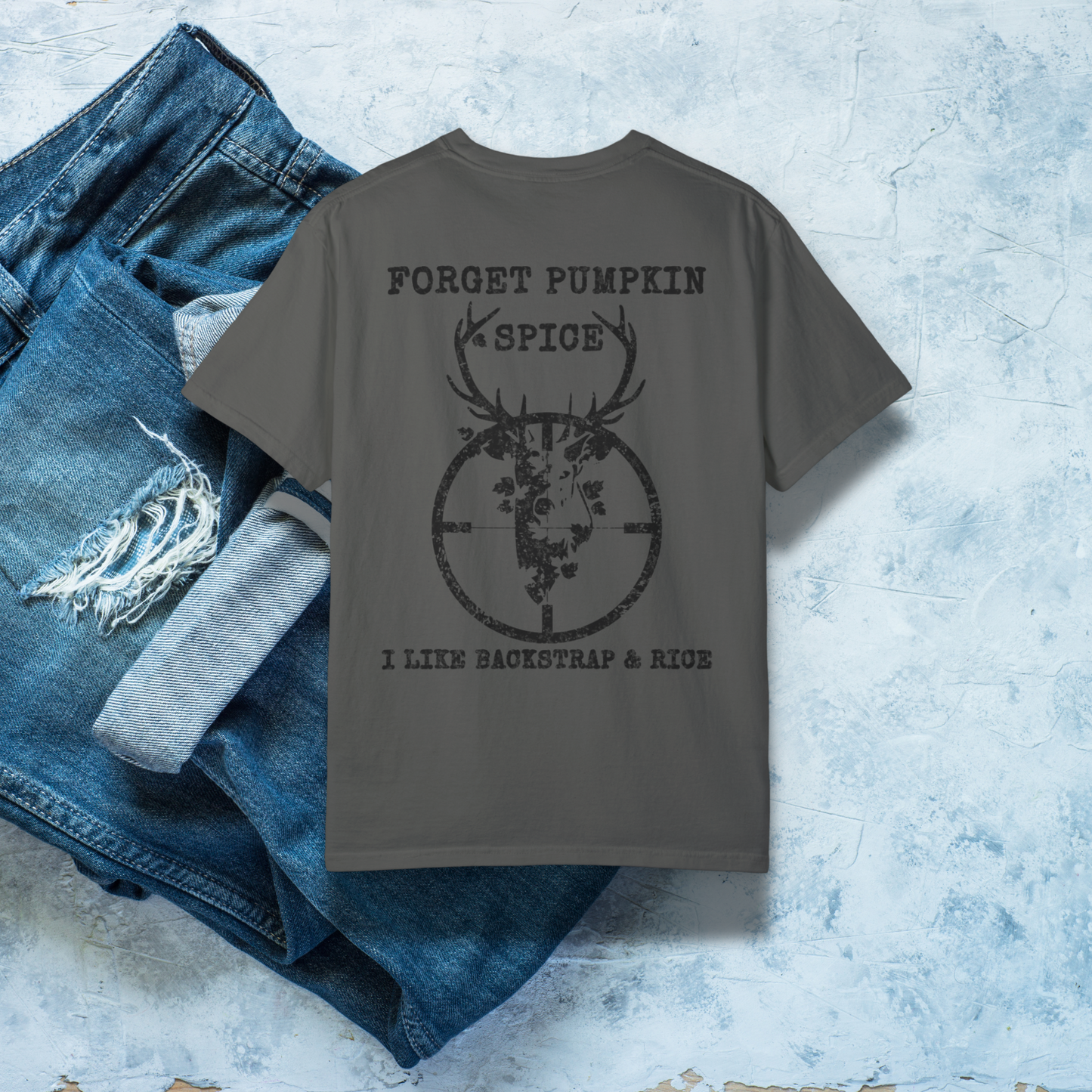 Forget Pumpkin Spice Hunting T-Shirt, Backstrap and Rice Deer Hunting Graphic Tee, Funny Fall Outdoorsman Apparel