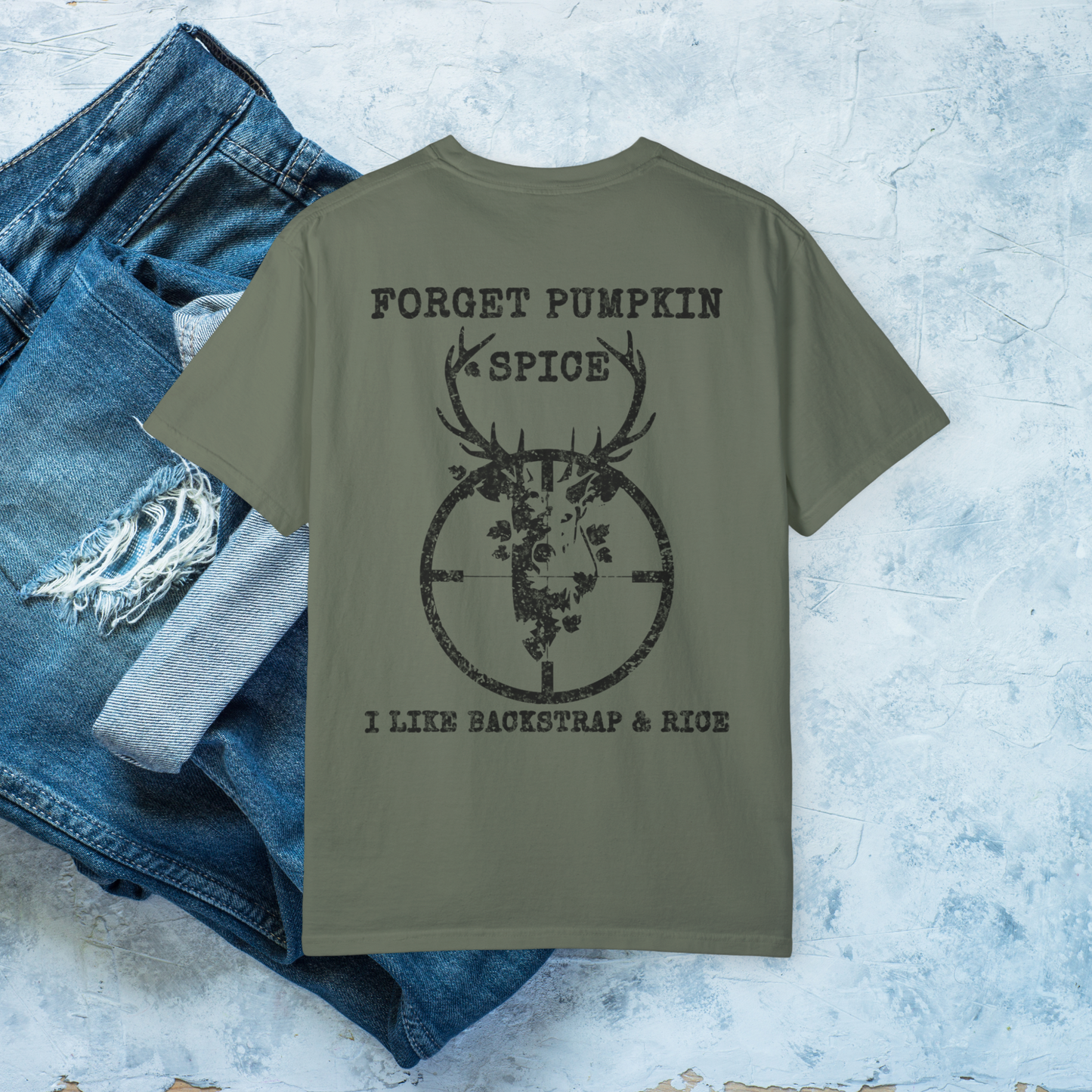 Forget Pumpkin Spice Hunting T-Shirt, Backstrap and Rice Deer Hunting Graphic Tee, Funny Fall Outdoorsman Apparel