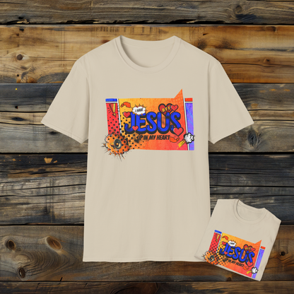 I Have Jesus BFF Shirt, Pop Art Christian Tee, Faith-Inspired Graphic T-Shirt, Jesus Up in My Heart Apparel, Fun Religious Gift