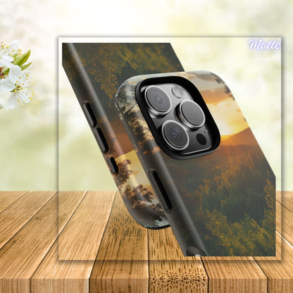 When I Rise Phone Case, Christian Forest Sunrise iPhone Cover, Psalm-Inspired Tough Case, Samsung Case