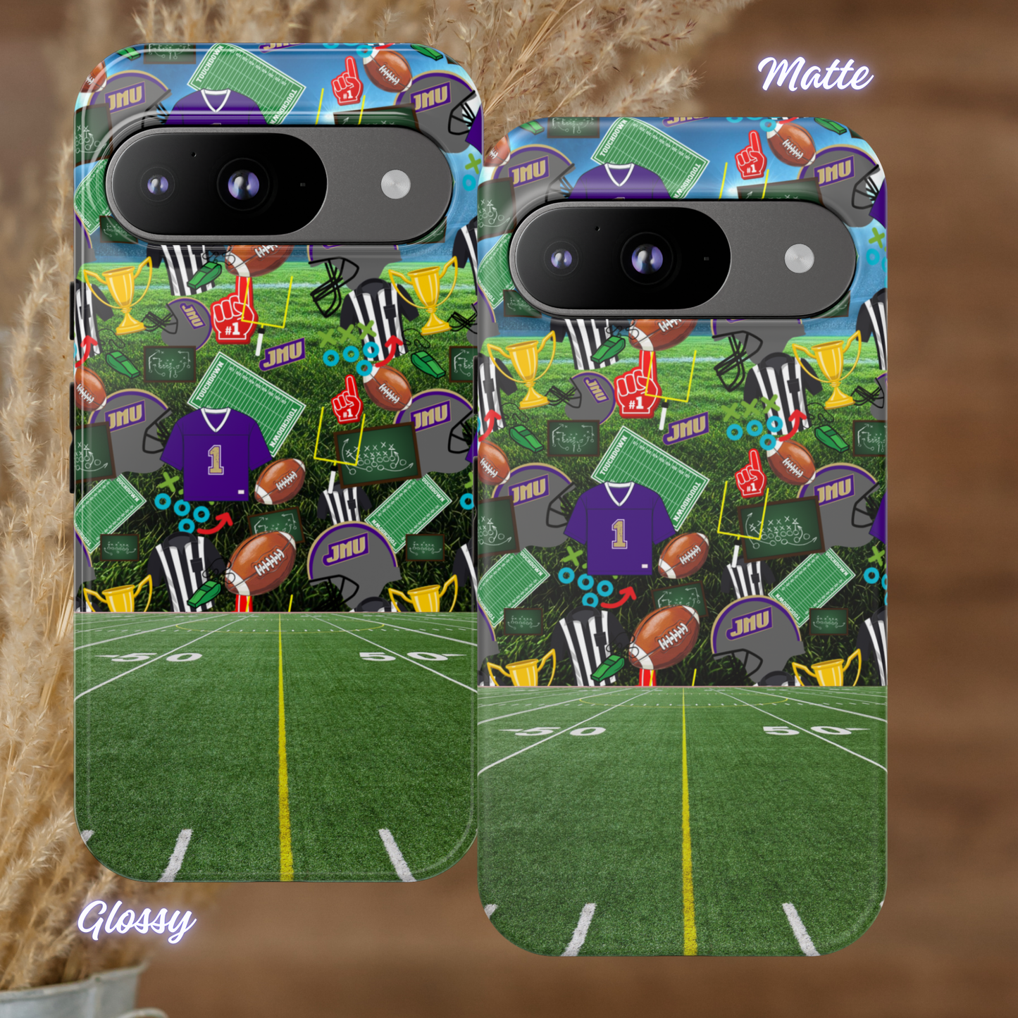 JMU Football Phone Case, Sports Fan iPhone Cover, Game Day Tough Case, iPhone Case, Samsung Case, Google Pixel Case, Tough Protective Cover