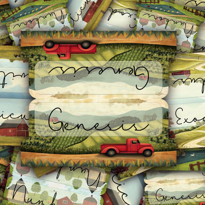 Farm Truck Bible Tabs, Vintage Red Truck Bible Divider Tabs, Country Scripture Tabs, Rustic Faith Accessories, Bible Tabs