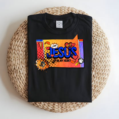 I Have Jesus BFF Shirt, Pop Art Christian Tee, Faith-Inspired Graphic T-Shirt, Jesus Up in My Heart Apparel, Fun Religious Gift