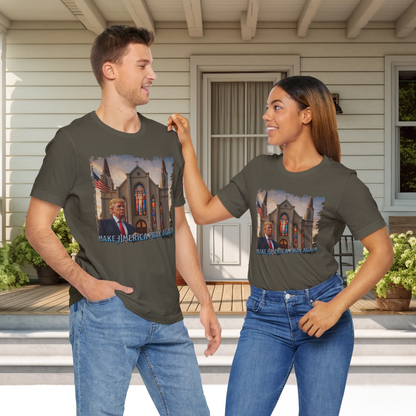 Make America Pray Again T-Shirt, Christian Patriotic Shirt, Church and Faith Design, Religious Apparel, Inspirational USA Tee