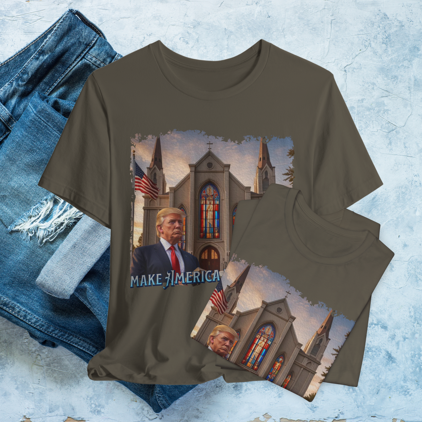 Make America Pray Again T-Shirt, Christian Patriotic Shirt, Church and Faith Design, Religious Apparel, Inspirational USA Tee