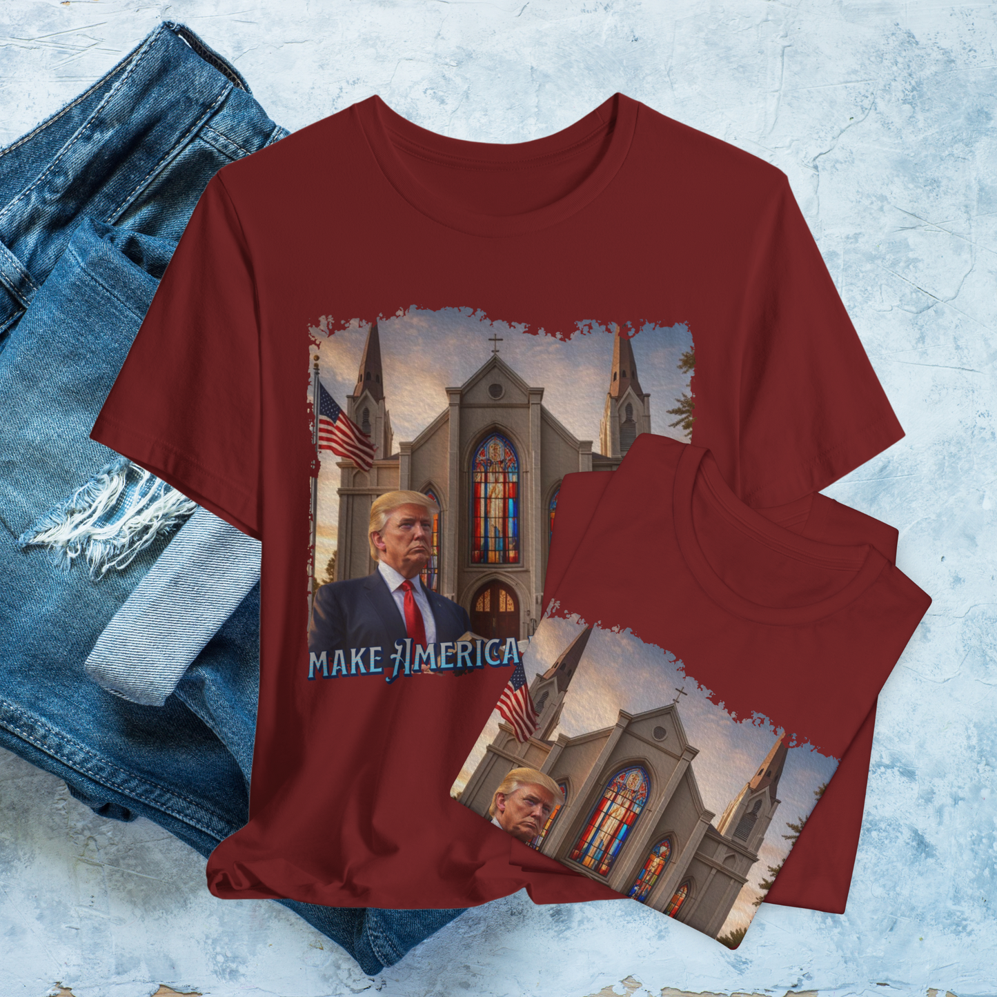 Make America Pray Again T-Shirt, Christian Patriotic Shirt, Church and Faith Design, Religious Apparel, Inspirational USA Tee