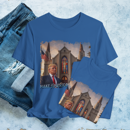 Make America Pray Again T-Shirt, Christian Patriotic Shirt, Church and Faith Design, Religious Apparel, Inspirational USA Tee