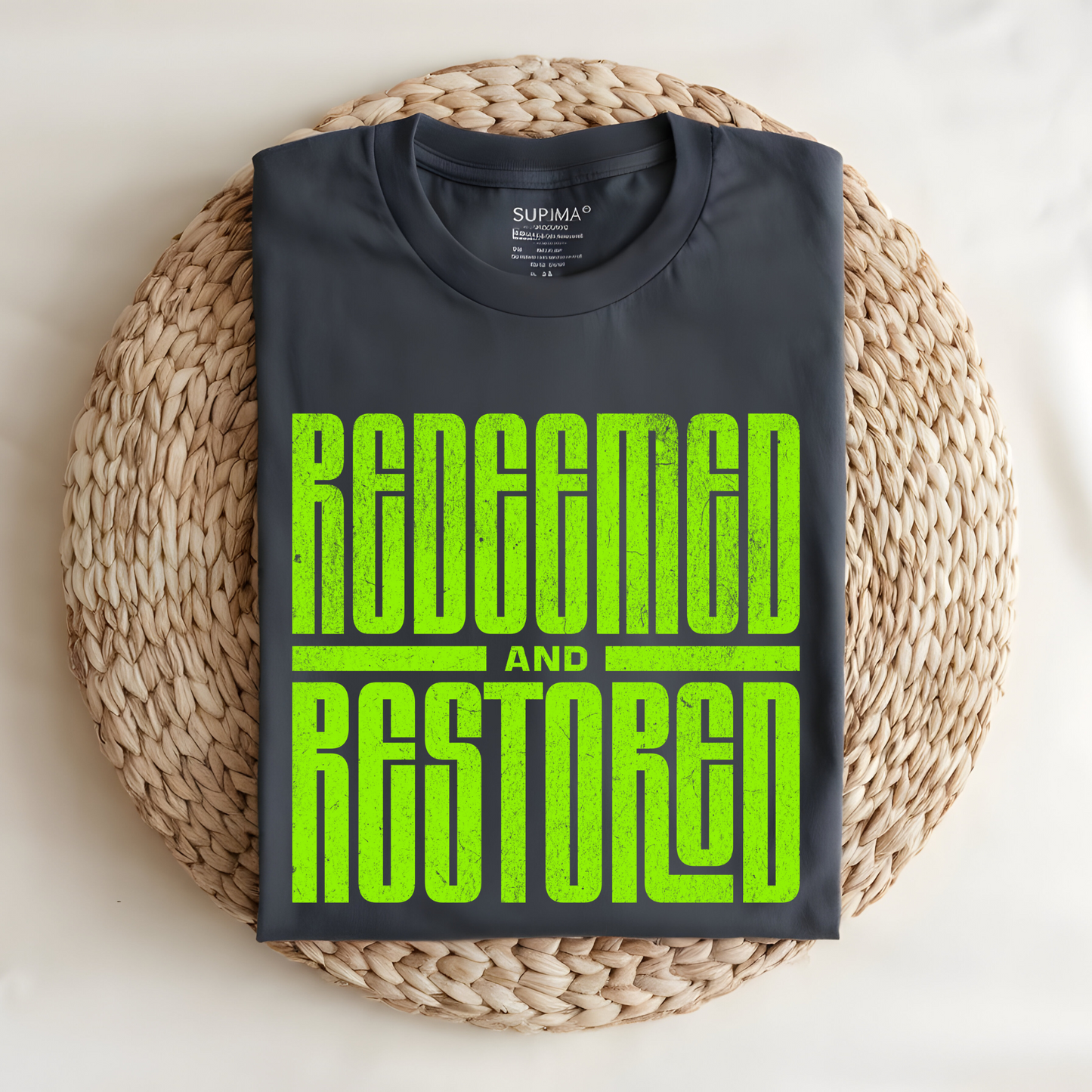 Redeemed and Restored T-Shirt, Christian Faith Tee, Religious Graphic Shirt, Bible Verse Apparel, Inspirational Jesus Shirt, Christian Gift