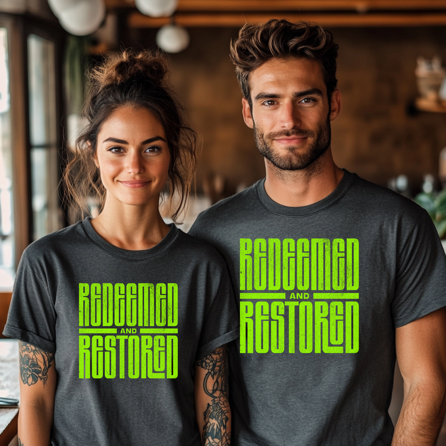 Redeemed and Restored T-Shirt, Christian Faith Tee, Religious Graphic Shirt, Bible Verse Apparel, Inspirational Jesus Shirt, Christian Gift