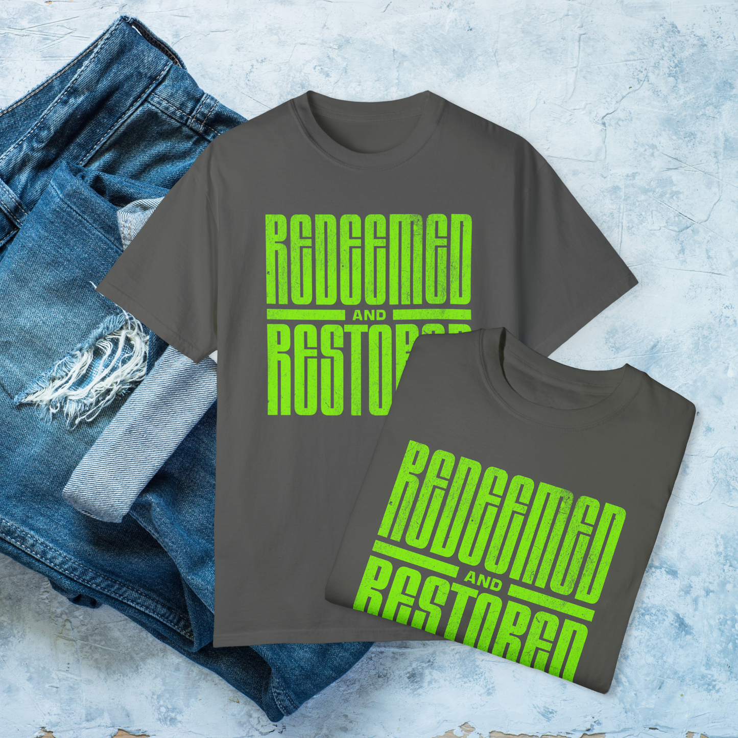 Redeemed and Restored T-Shirt, Christian Faith Tee, Religious Graphic Shirt, Bible Verse Apparel, Inspirational Jesus Shirt, Christian Gift