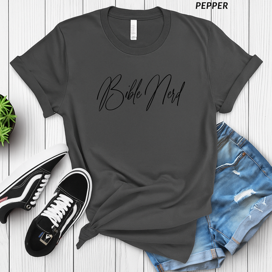 Bible Nerd T-Shirt, Faith Based Inspirational Tee, Bible Study Shirt, Bible Lover Apparel, Christian Group Shirt