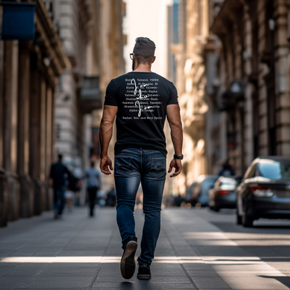 Names of God T-Shirt, Exodus 3:14, Jesus Over All Tee, Christian Typography Shirt, Faith-Based Apparel, Father, Son, and Holy Spirit Shirt
