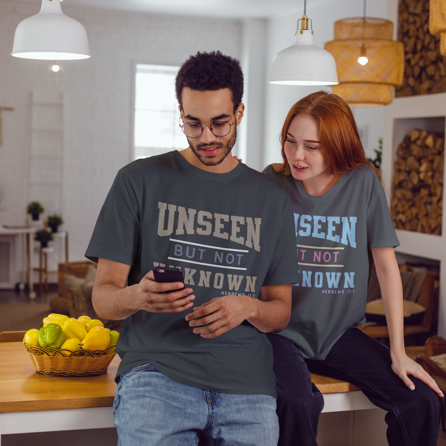 Unseen But Not Unknown Shirt, Hebrews 11:1 Christian Faith Tee, Bible Verse T-Shirt for Women & Men, Inspirational Scripture Shirt
