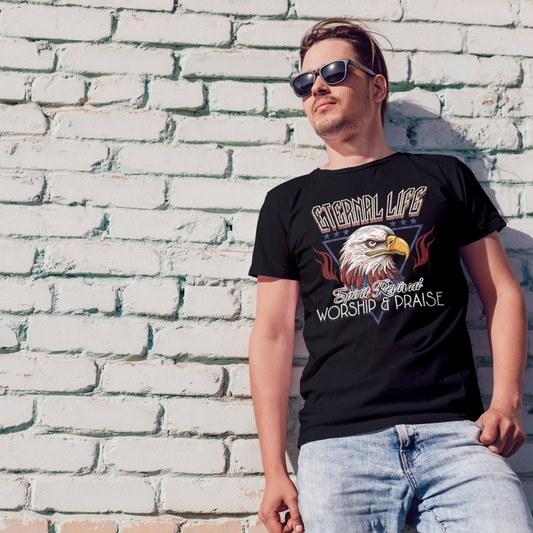 Eternal Life Spirit Revival Tee, Christian Eagle Worship Shirt, Praise & Worship T-Shirt, Bold Faith Graphic Unisex Tee, Revival Apparel