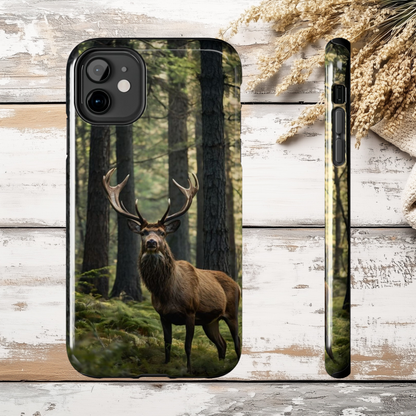 Majestic Deer Forest Phone Case, Nature Inspired Tough Case, iPhone Case, Samsung Case, Wildlife Protection Cover