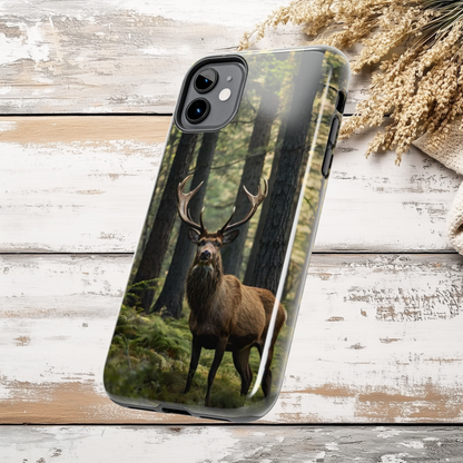 Majestic Deer Forest Phone Case, Nature Inspired Tough Case, iPhone Case, Samsung Case, Wildlife Protection Cover