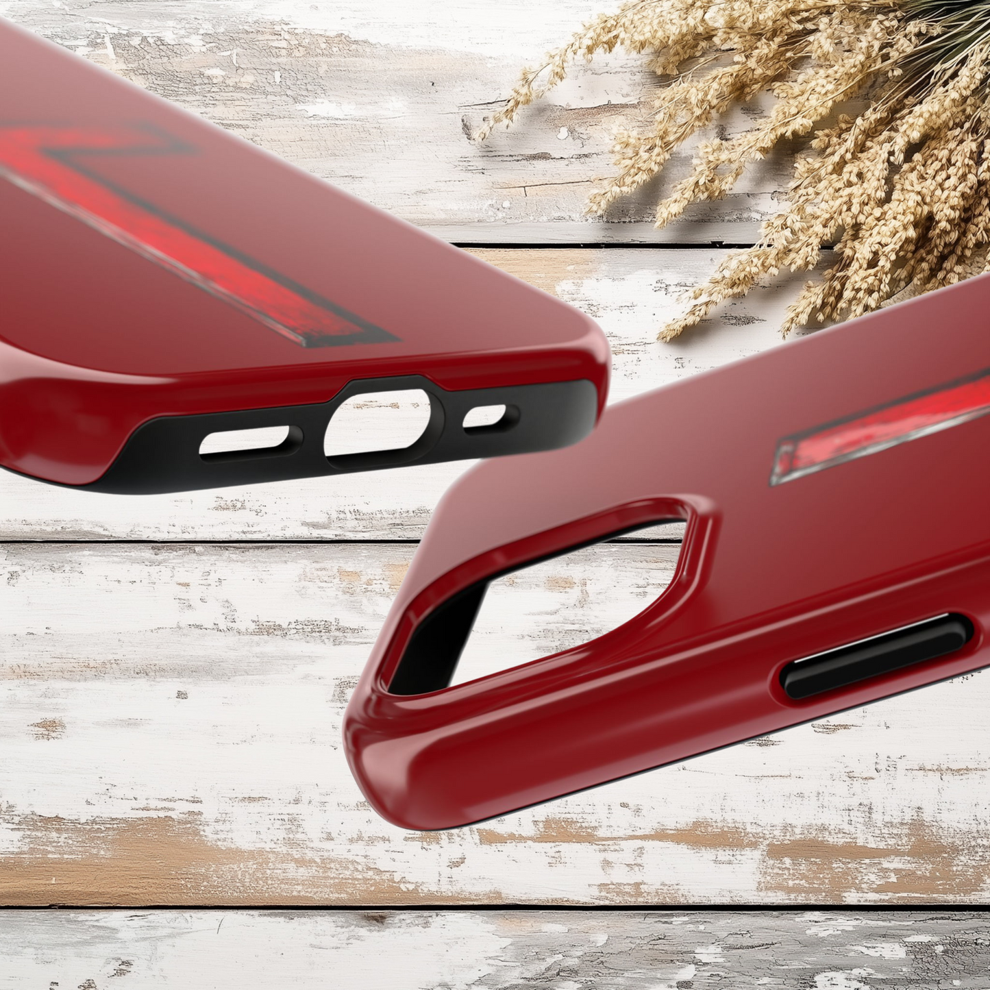 Bold Red Cross Phone Case, iPhone Case, Samsung Case, Christian Faith Protective Case, Minimalist Religious Design, Durable Cover