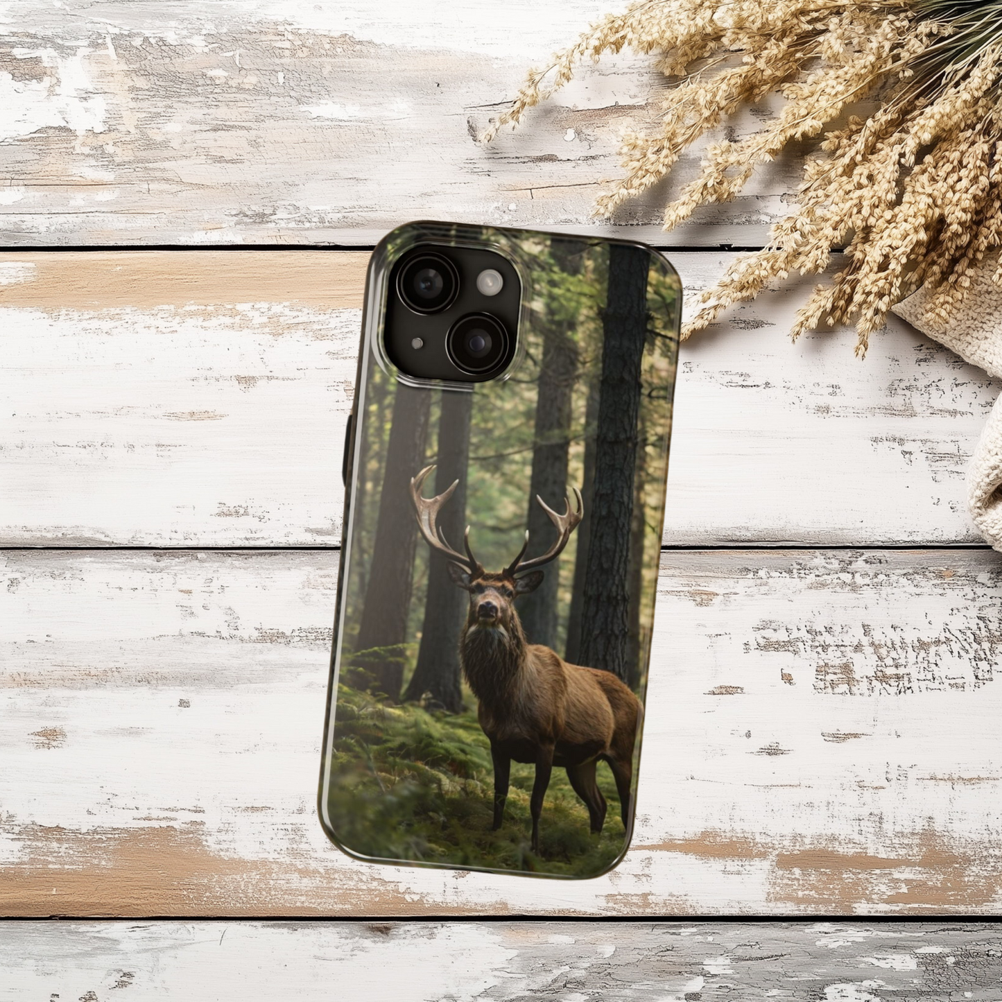 Majestic Deer Forest Phone Case, Nature Inspired Tough Case, iPhone Case, Samsung Case, Wildlife Protection Cover
