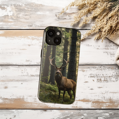 Majestic Deer Forest Phone Case, Nature Inspired Tough Case, iPhone Case, Samsung Case, Wildlife Protection Cover
