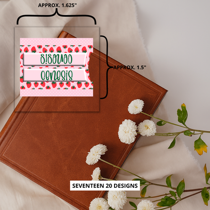 Strawberry Bible Tabs, Cute Bible Tabs for Women, Fruit Theme Scripture Divider, Pink Bible Label Tab, Christian Study Accessory