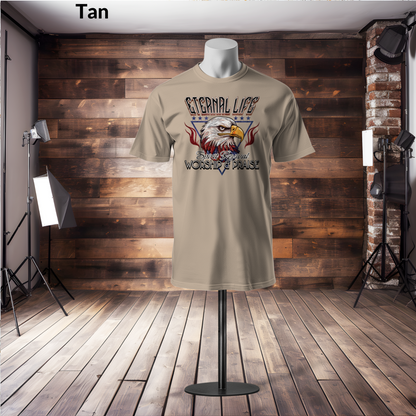 Eternal Life Spirit Revival Tee, Christian Eagle Worship Shirt, Praise & Worship T-Shirt, Bold Faith Graphic Unisex Tee, Revival Apparel
