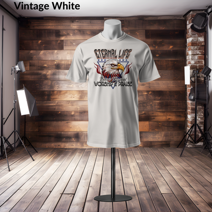 Eternal Life Spirit Revival Tee, Christian Eagle Worship Shirt, Praise & Worship T-Shirt, Bold Faith Graphic Unisex Tee, Revival Apparel