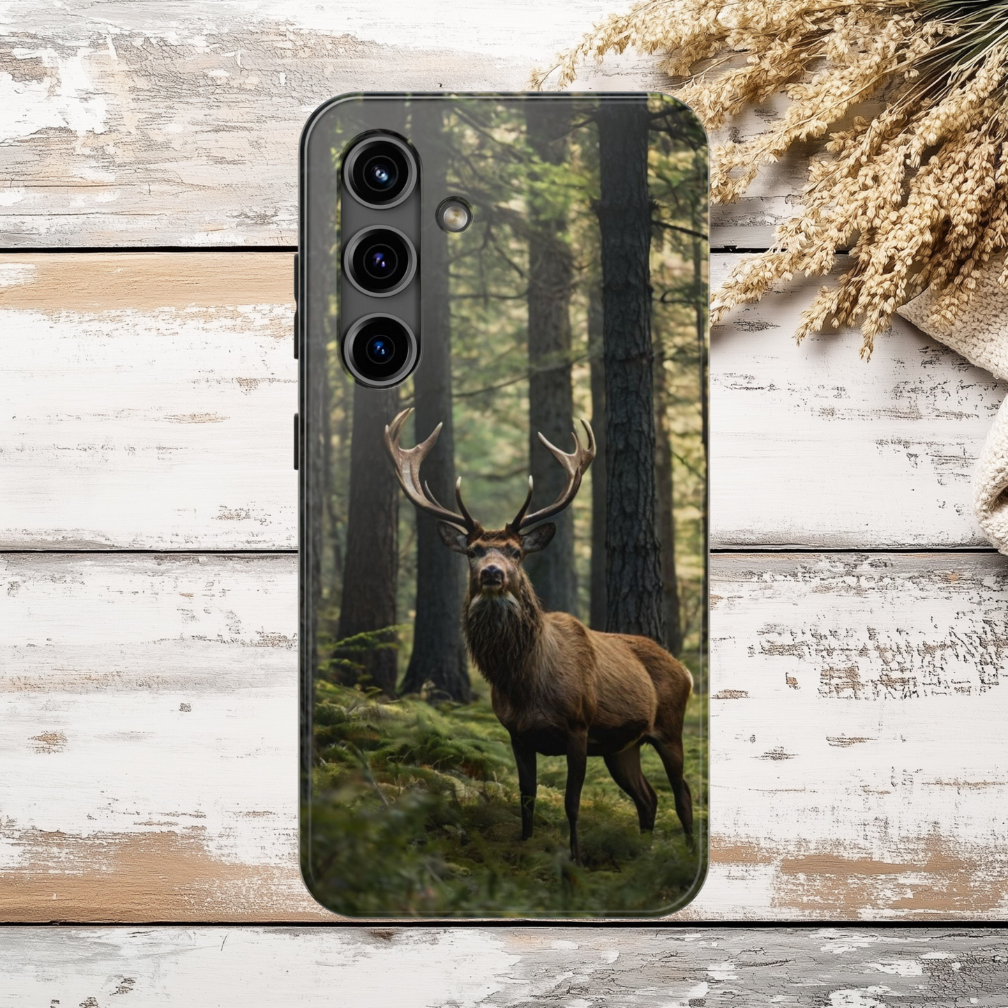 Majestic Deer Forest Phone Case, Nature Inspired Tough Case, iPhone Case, Samsung Case, Wildlife Protection Cover