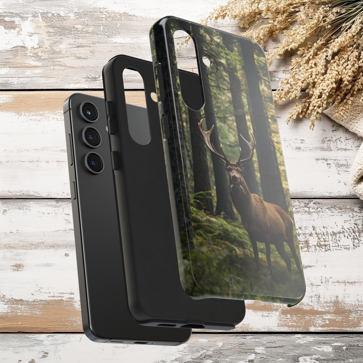 Majestic Deer Forest Phone Case, Nature Inspired Tough Case, iPhone Case, Samsung Case, Wildlife Protection Cover