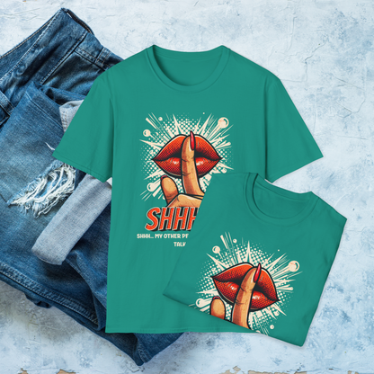 SHHH! Funny Personality T-Shirt, Pop Art Humor Tee, Unique Gift for Fun Personalities